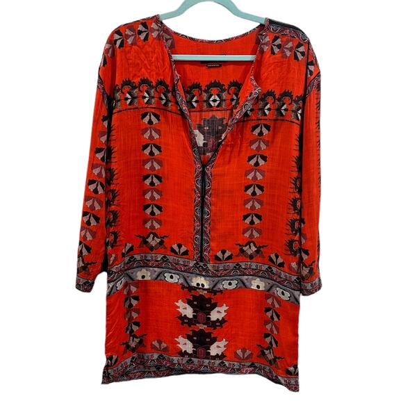 Isabel Marant Sofia Printed Tunic in Red Modal - Picture 2 of 8